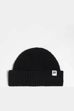 Reclaimed Unisex logo waffle beanie in co-ord