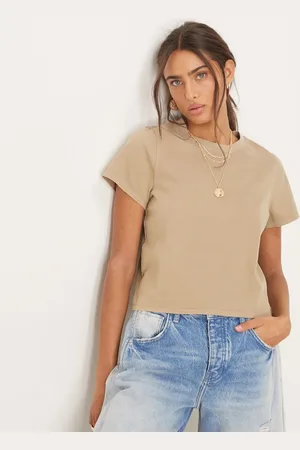 Free People Everyday relaxed t-shirt in oat latte