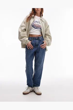 Topshop Original Mom high rise jean in mid