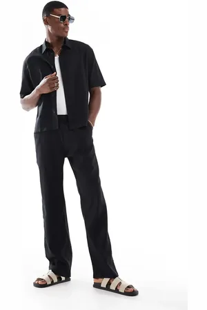 Bershka Linen rich co-ord trouser in