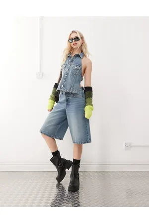 COLLUSION Denim jort in vintage wash