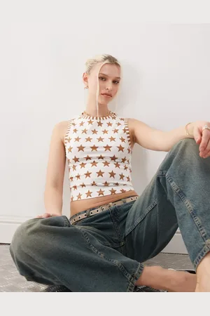 Motel Haleen star print tank top in