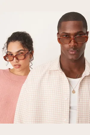 Jeepers Peepers Rectangle sunglasses in orange tort