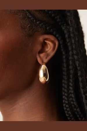 ASOS Hoop earrings with chubby detail in tone