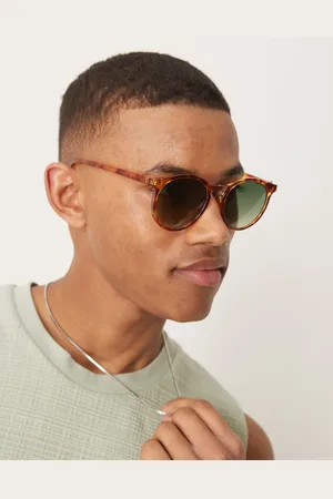 ASOS Round sunglasses with tortoiseshell frame and green gradient lens