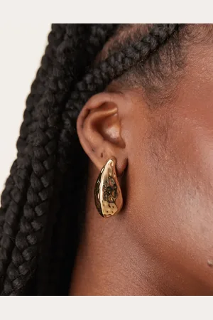 ASOS Earrings in textured molten design in tone