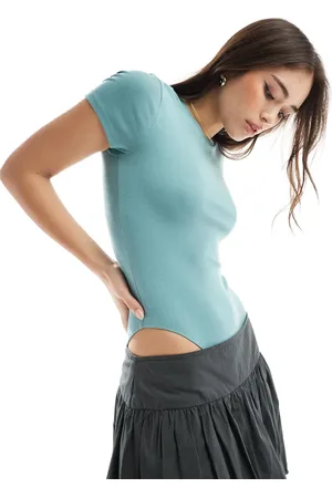 Stradivarius Short sleeve body in teal