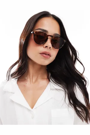 VERO MODA Round frame sunglasses in tortoiseshell