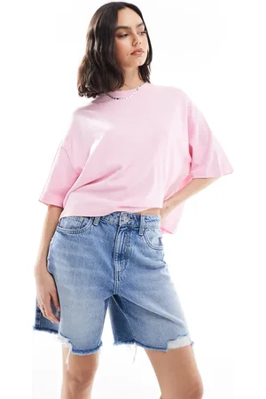 Cotton On Cotton On relaxed ripped denim short in saltwater blue