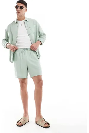 New Look Linen-blend pull on shorts co-ord in light