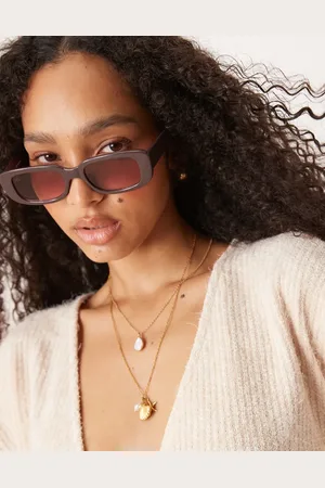 Jeepers Peepers Rectangle sunglasses in dark plum