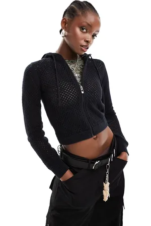 COLLUSION Crochet knitted hoodie in