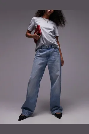 MANGO Miami mid rise straight leg jeans in light
