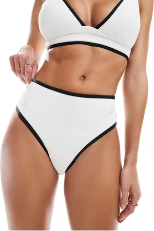 VERO MODA Textured bikini bottoms with tipping in