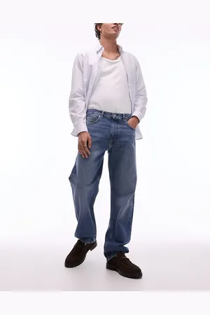 ARKET Ocean loose straight leg jeans in mid washed