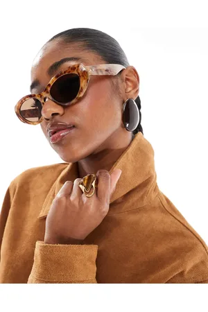 AJ Morgan Chunky cat eye sunglasses in vintage tort