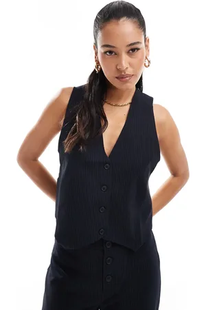 Pull&Bear Tailored waistcoat co-ord in pinstripe