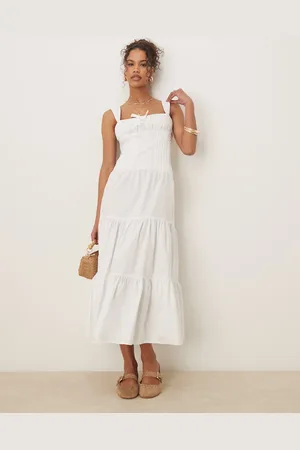 Glamorous Corset style poplin maxi dress in