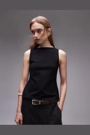 & OTHER STORIES Boat neck jersey vest top in