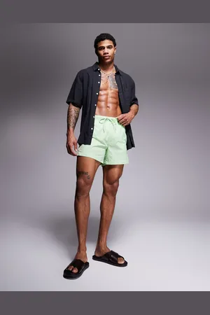 HUGO BOSS Fab tape logo swim shorts in light