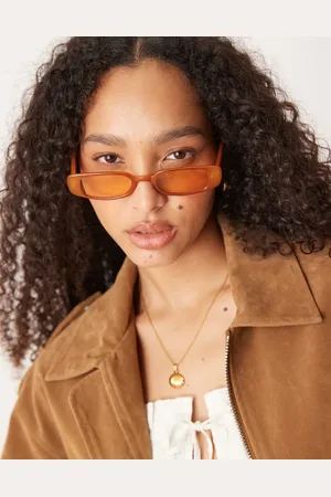 Jeepers Peepers Slim rectangular sunglasses in dark