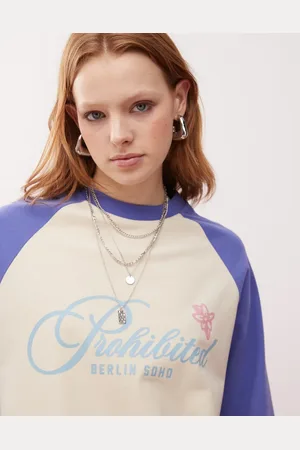 Prohibited Rosi raglan vintage t-shirt in