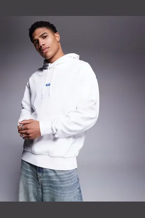 Hugo Blue Hoodie with central logo in