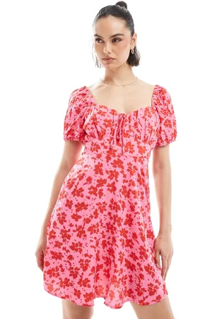 New Look Milkmaid mini dress in floral