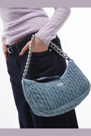 Tommy Hilfiger Chain shoulder bag in rouched denim