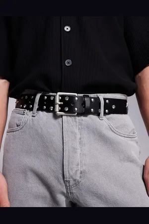 ASOS Grunge star studded diamante belt in faux leather