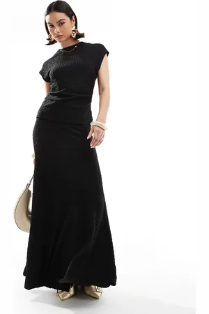 Threadbare Jersey textured co-ord maxi skirt in