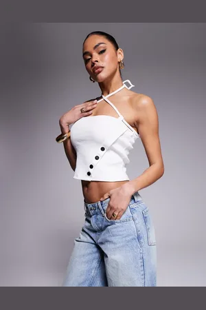 Liquor N Poker Halter ribbed top with studs in