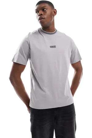 Barbour Logo tipped t-shirt in pale slate