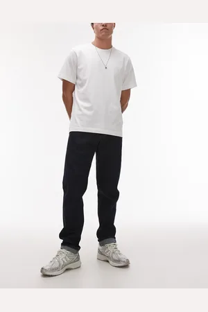 MANGO Pola relaxed turn up jeans in dark