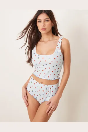 Loungeable Baby waffle vest and knicker pyjama set