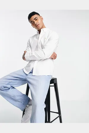 Farah Brewer slim fit long sleeve shirt in