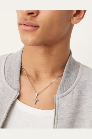 ASOS Waterproof stainless steel necklace with star pendant in tone