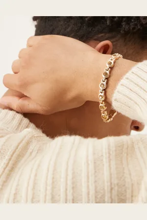 ASOS Chain bracelet with citrine stones in tone