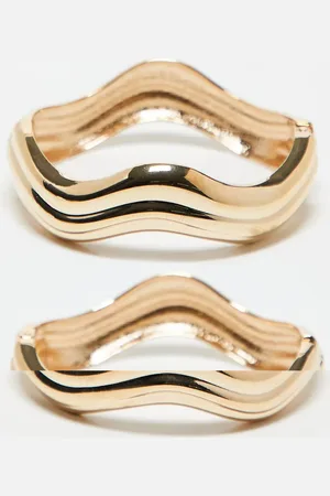 Reclaimed Square bangle 2 pack in