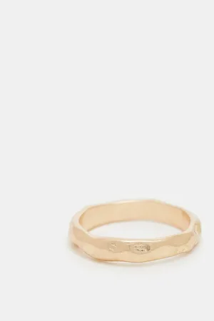 ASOS Skinny molten band ring in tone