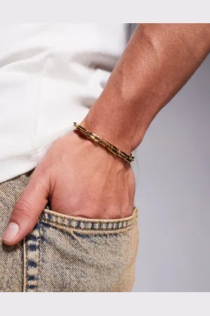 ASOS Waterproof stainless steel rectangle mariner chain in tone