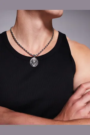 ASOS Necklace with chunky Mary medallion pendant in tone