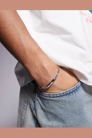 ASOS Waterproof stainless steel chain bracelet with bar detail in tone