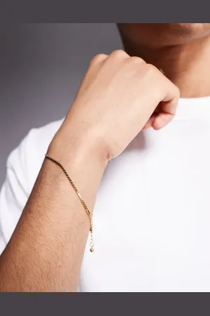ASOS Waterproof stainless steel twisted chain bracelet in tone