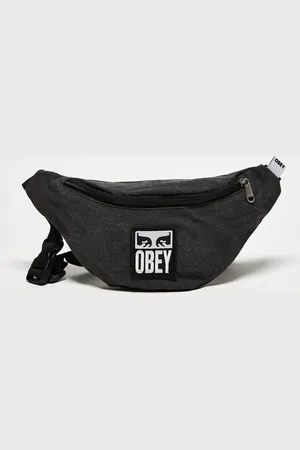 Obey Pigment graphic logo bum bag in wash