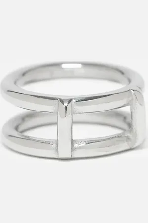 ASOS Waterproof stainless steel double band ring in worn tone