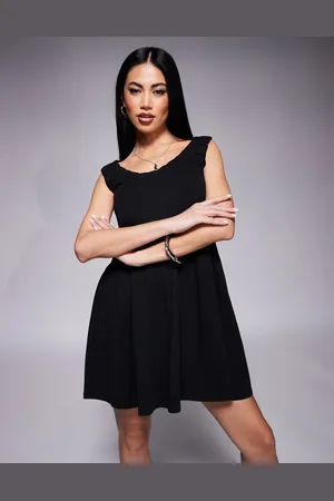 ASOS Ruched scoop smock mini dress in