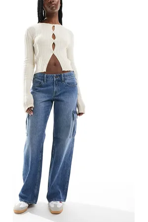 Hollister Low rise cargo jean in wash