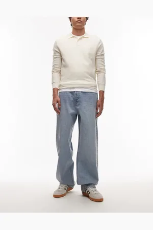 Topman Rigid baggy jean in light wash