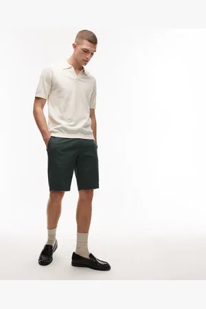 MANGO Linen mix chino shorts in